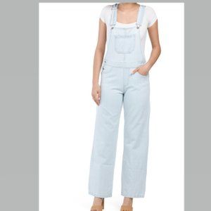 Avec Les Filles Denim Overalls Straight Leg  Acid Cloud Wash Size 29 NWT